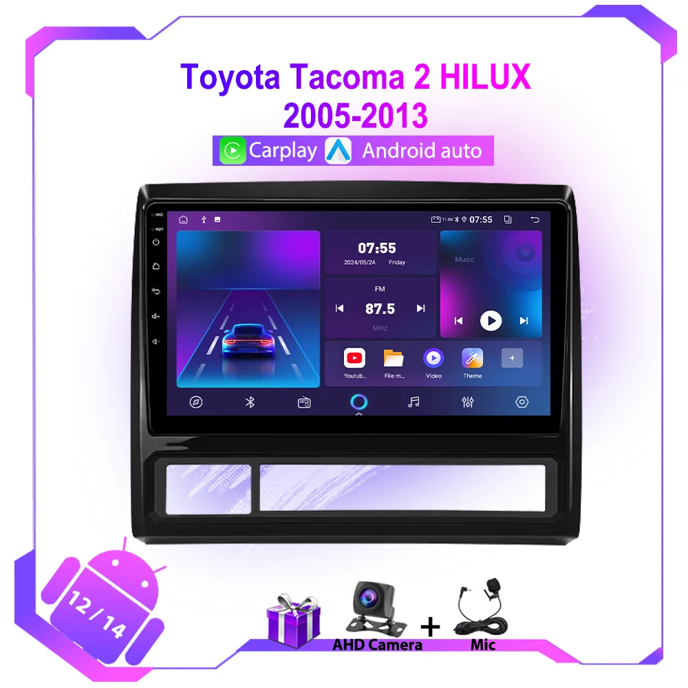 

Автомобильное радио Android для Toyota Tacoma 2 Hilux 2005-2013, мультимедийный плеер, 4G, WIFI, авторадио, беспроводной Carplay, GPS, Navi, стерео