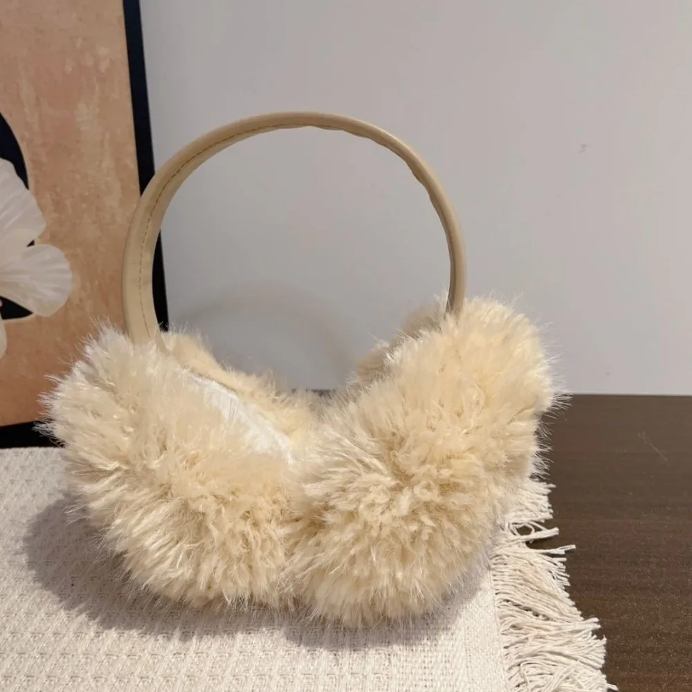 Korean Style Foldable Earmuffs Fluffy Thickened Ear Warmer Non-slip Warm Cycling Earmuffs for Men and Women