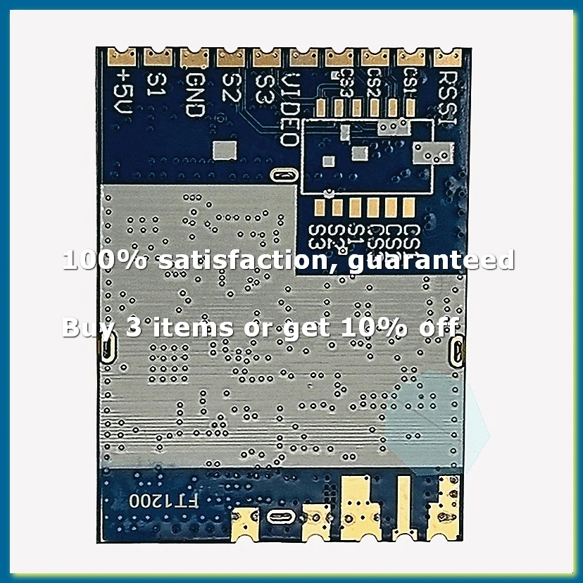 FT1200 1.2G/1.3G/1.7G/2.2G VRX 64CH Analog FPV Image Transmission Receiving Super Strong RSSI Signal Detection