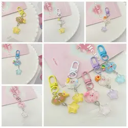 Star Starry Clouds Keychain Cartoon Resin Korean Style Fine Flicker Bag Accessories Activity Gifts