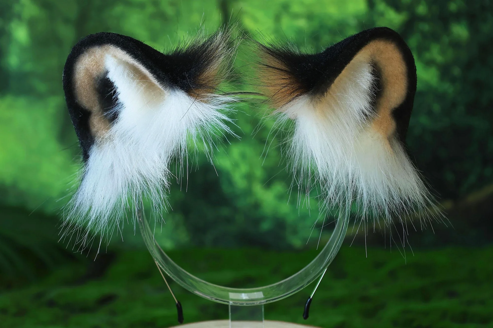 Faux fur leopard tail and ear set, dog tail, cat ear and tail set, wolf ear and tail set, anime character cosplay 5