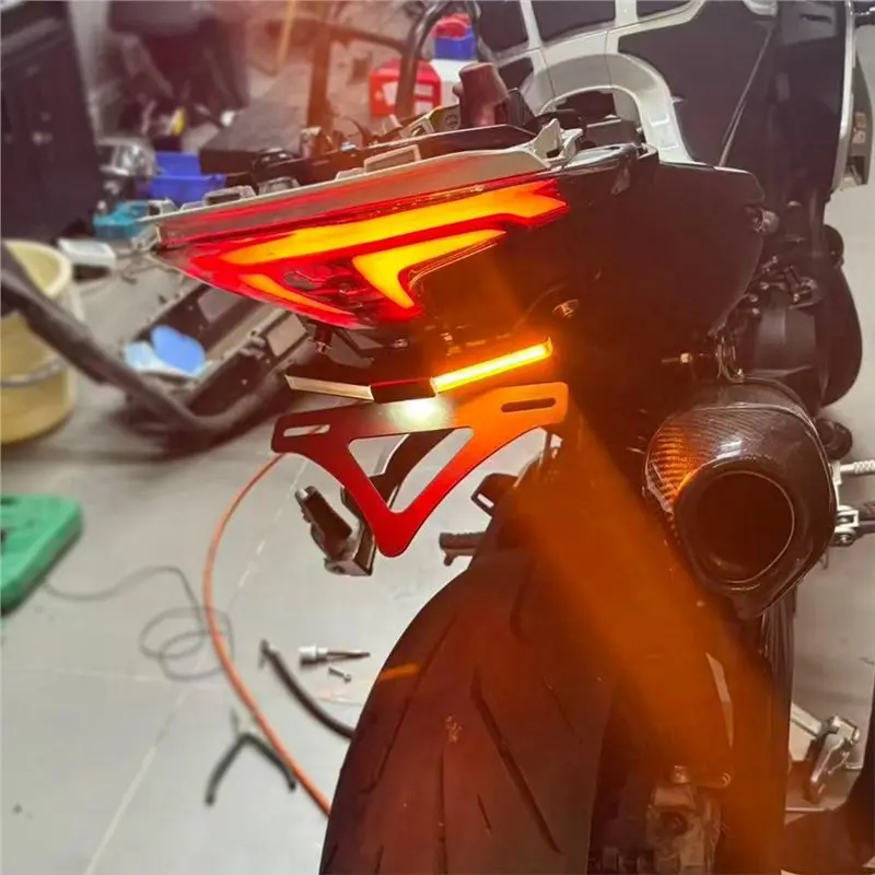 AB16-Taillight License Plate Holder Signal Light Bracket Rear Fender Eliminator For CFMOTO CF MOTO 800NK 800 NK 2023-2026