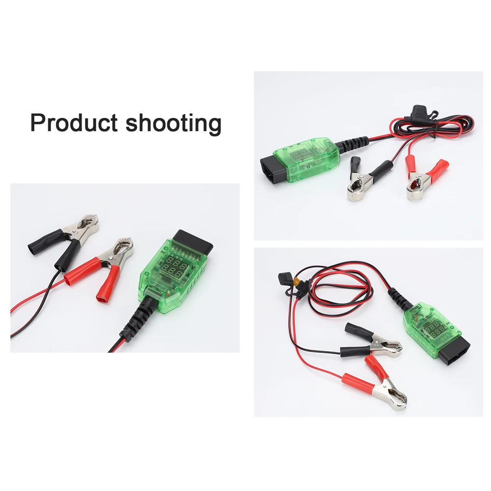 12V Car OnBoard Diagnostics Tester Automotive Battery Replacement Tool Computers ECU Memory Saver Battery Leakage Detection Tool