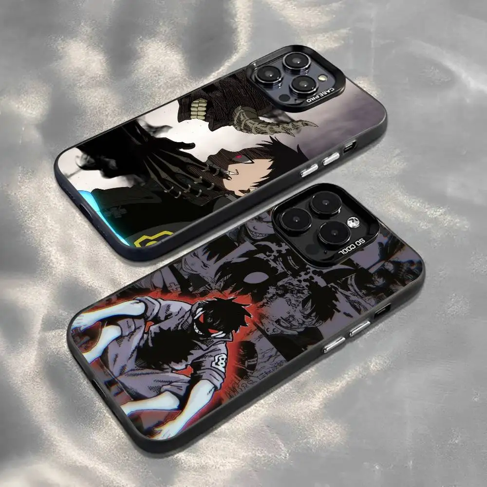 F-Fire Force S-Shinra Kusakabe Phone Case For iPhone 17,16,15,14,13,12,11 Plus,Pro Max,XS,Colorful Silver Black Cover