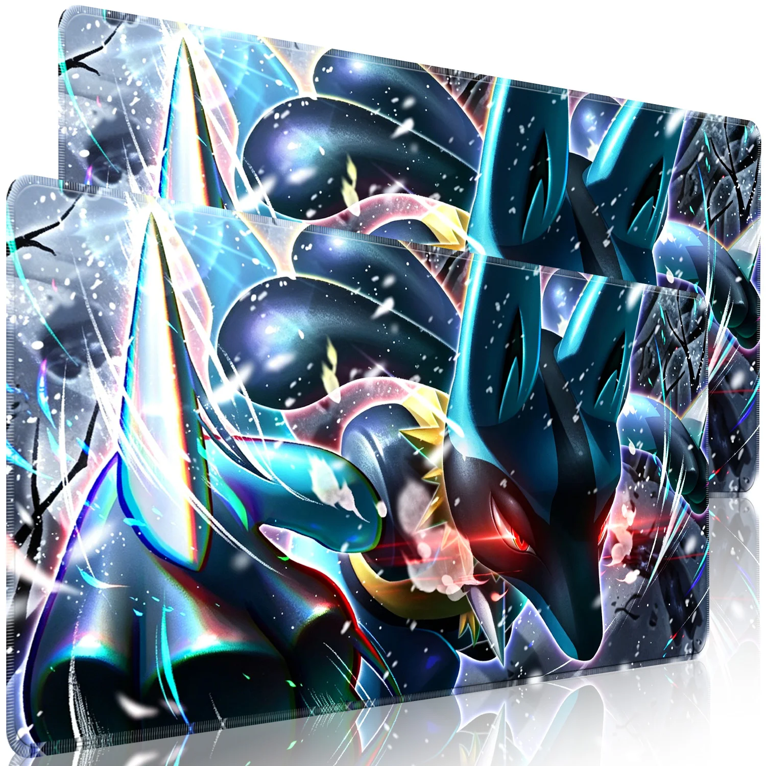 Large Speed 90x40cm Fighting Aura Anime Character Gaming Mouse Pad Non Slip Rubber Stitched Edge Oversized Desk Mat For PC Gamer