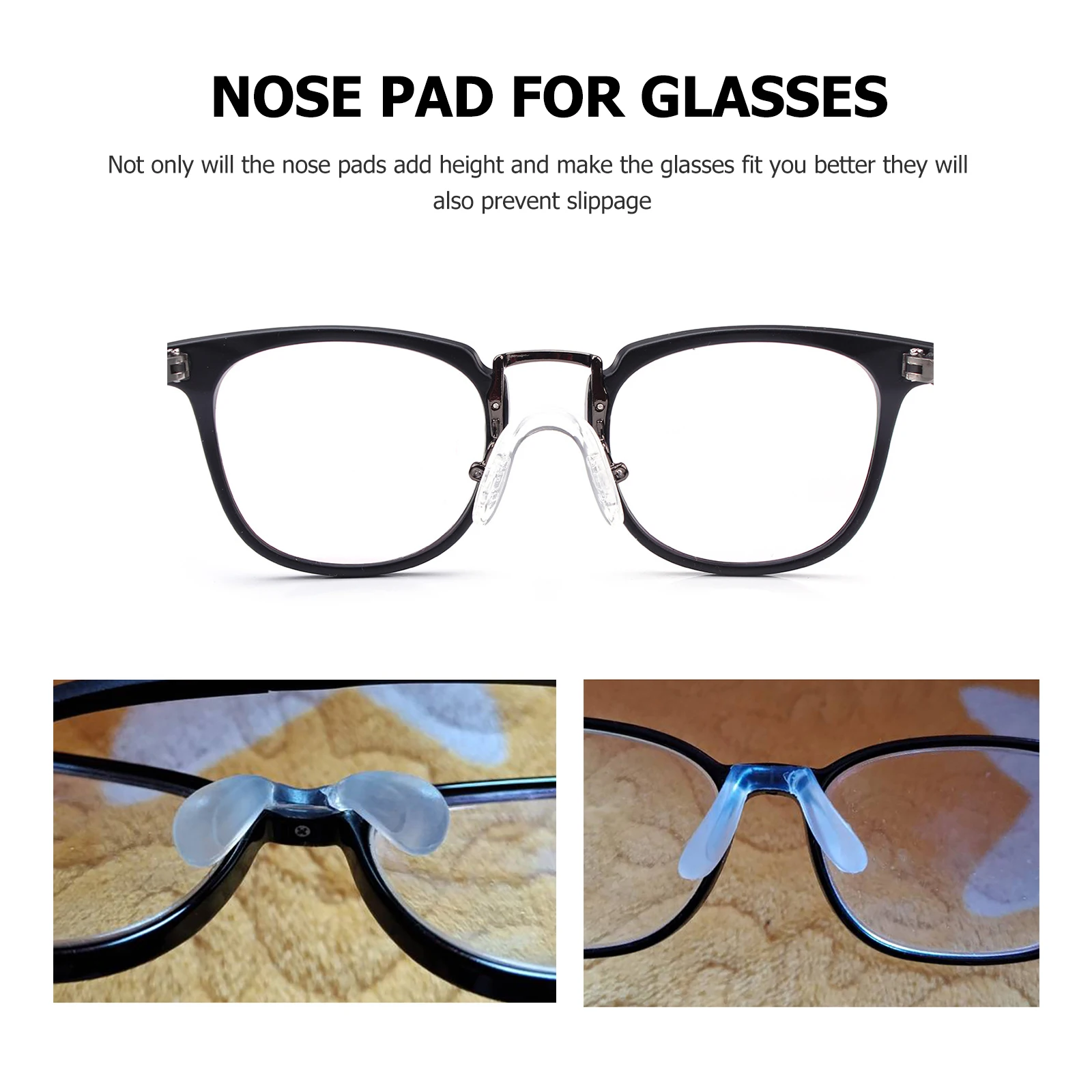 

3pcs Transparent Nose Pads for Eyeglasses Replacement Student Comfortable Silicone Non Slip Long Use Glasses Supplies Suitable