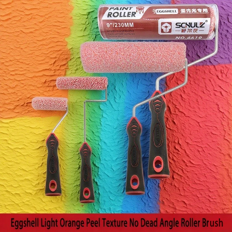 Coquille d'œuf légère, Texture spéciale de peau d'orange sans coins morts, brosse à rouleau, outil de peinture pour nettoyer la peinture et la peinture