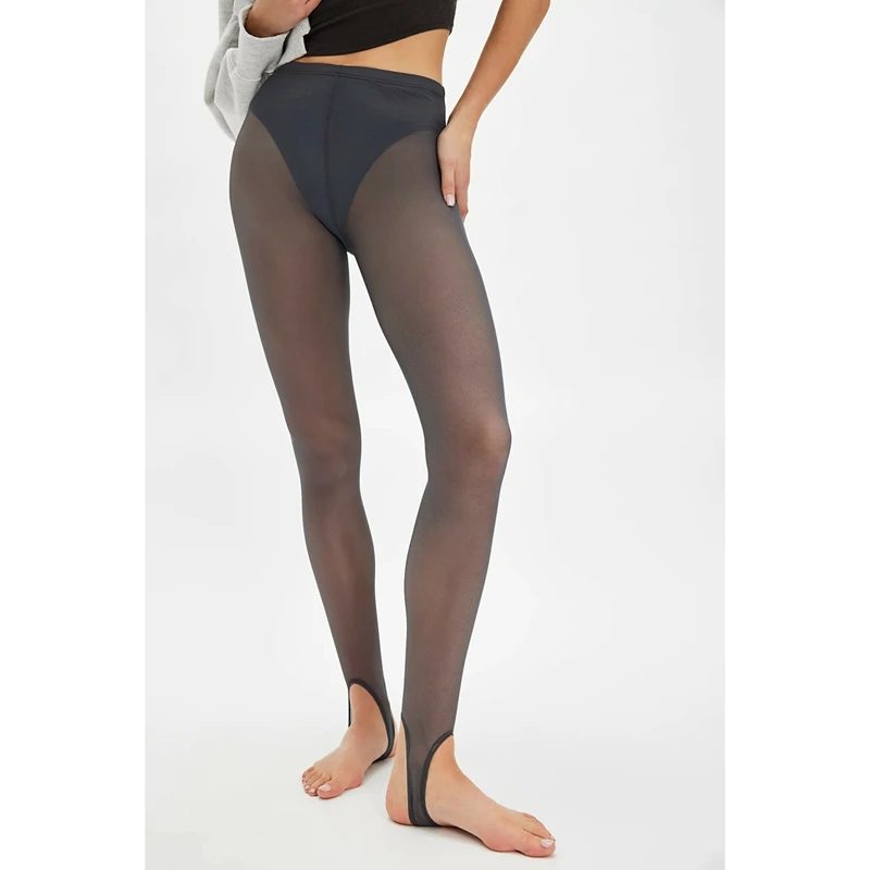 Calças Legging Femininas Y2K de Cintura Alta Elástica Transparente, Ajuste Fino, Calças Compridas Justas, Leggings Esportivas para Yoga