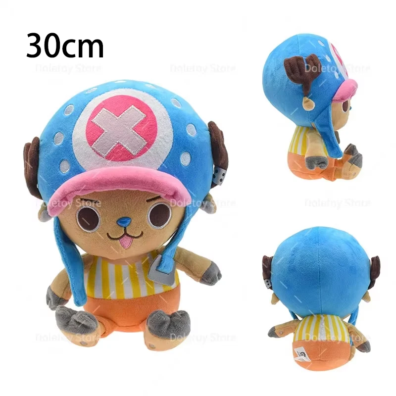 Neue Original One Piece Plüschfigur Luffy Chopper 30cm Niedliches Gesicht Tony Chopper Gefüllte Anime-Puppe Spielzeug Geburtstagsgeschenk