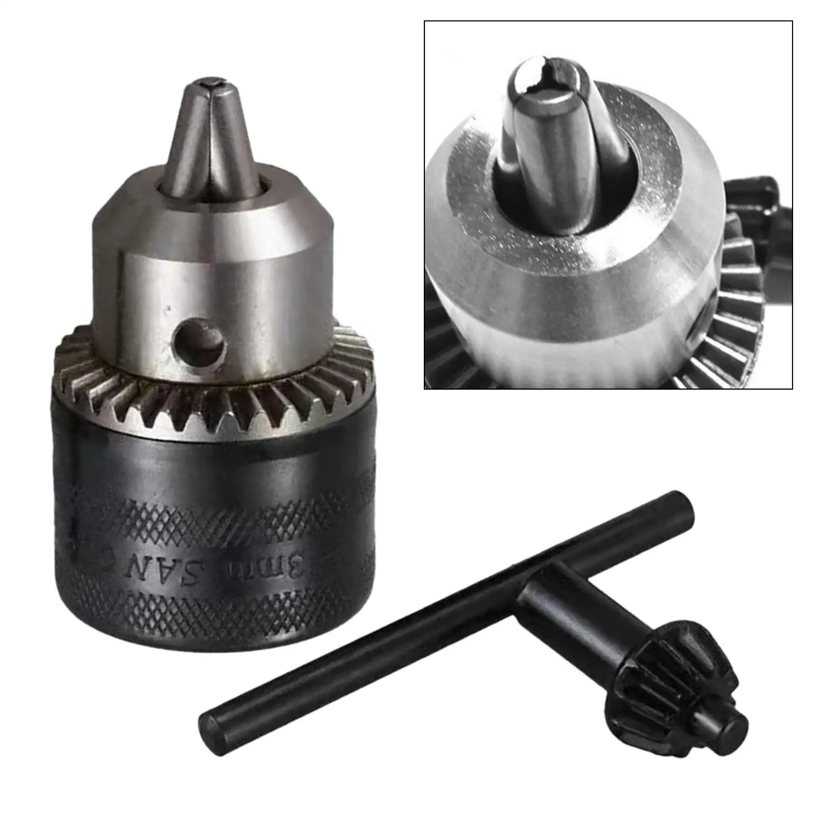 1.5-13mm Capacity Key Drill Chuck B16 Tapered Bore Drill Chuck Heavy Duty for Electric Drill Clamping Sturdy Quick Change Drive