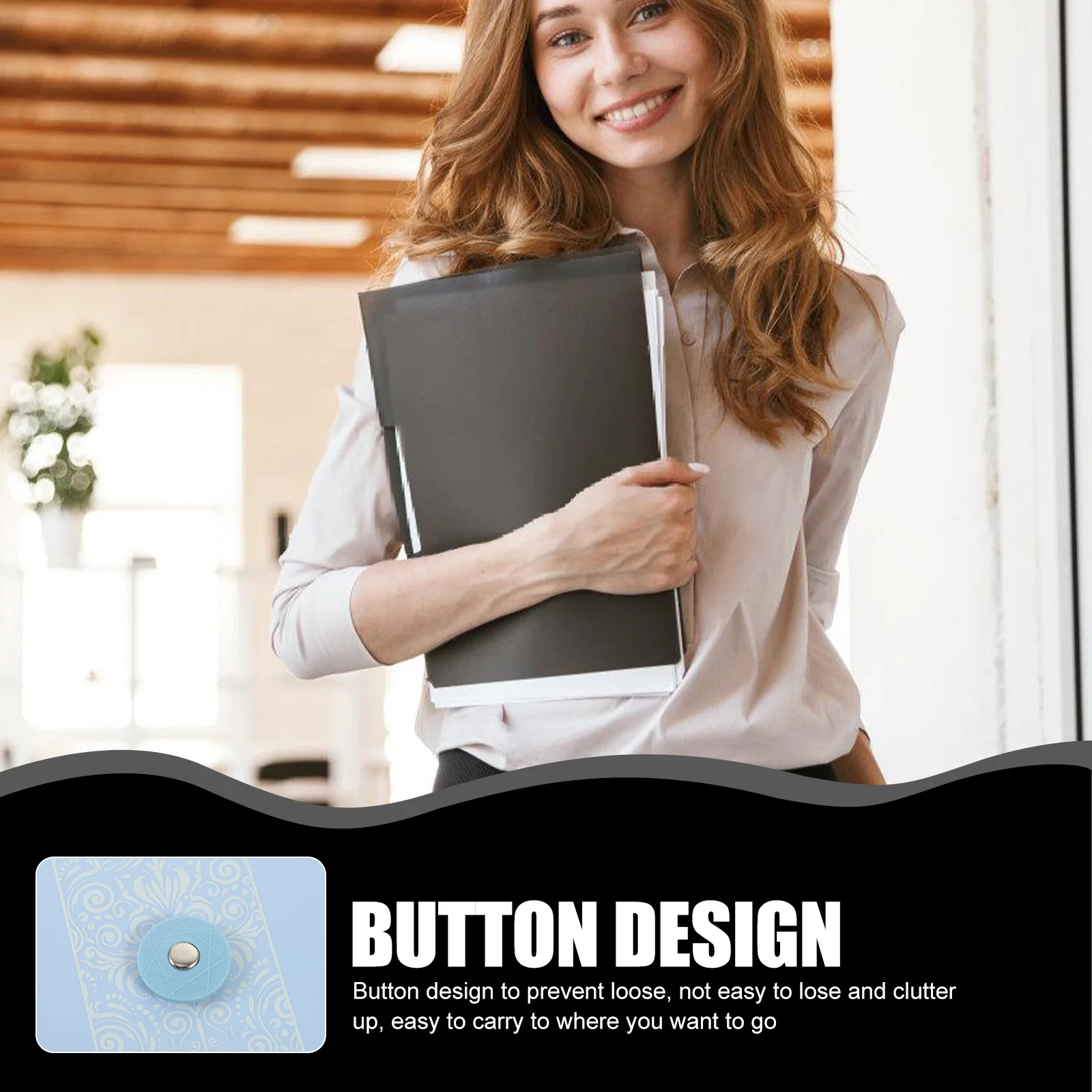 

6 Pocket Folder Large Capacity Portable Document Organizer For Office School Home Accordion File Organizer Multi-Layer