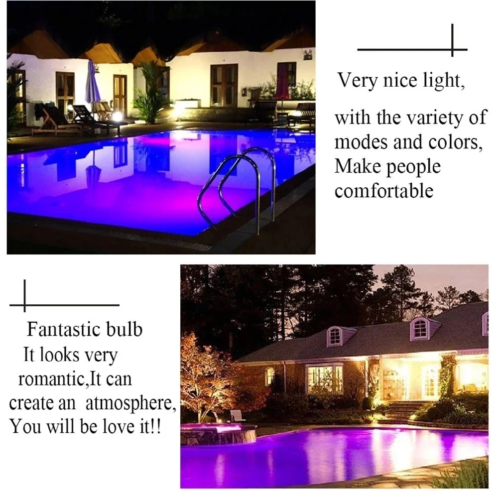 Imagem -05 - Luz de Piscina Subaquática Led Rgb Controle Bluetooth App Lâmpada de Paisagem Exterior e Interior Pond Spotlight dc 12v 30w