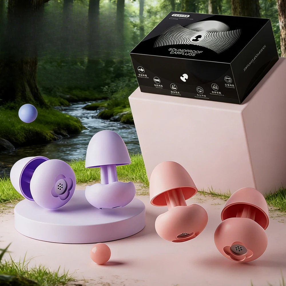 

Силиконовые беруши для сна с шумоподавлением, защита слуха для работы, путешествий, концертов