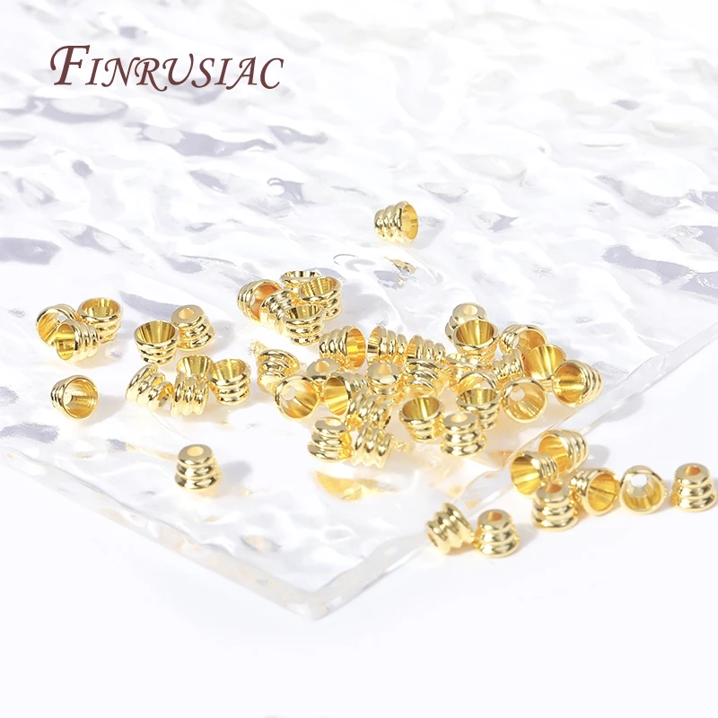 Wholesale 18K Gold Plated Metal Small Bead Caps Cone For Jewelry Making Supplies Tassel Cap DIY Tassel Jewelry Accessories