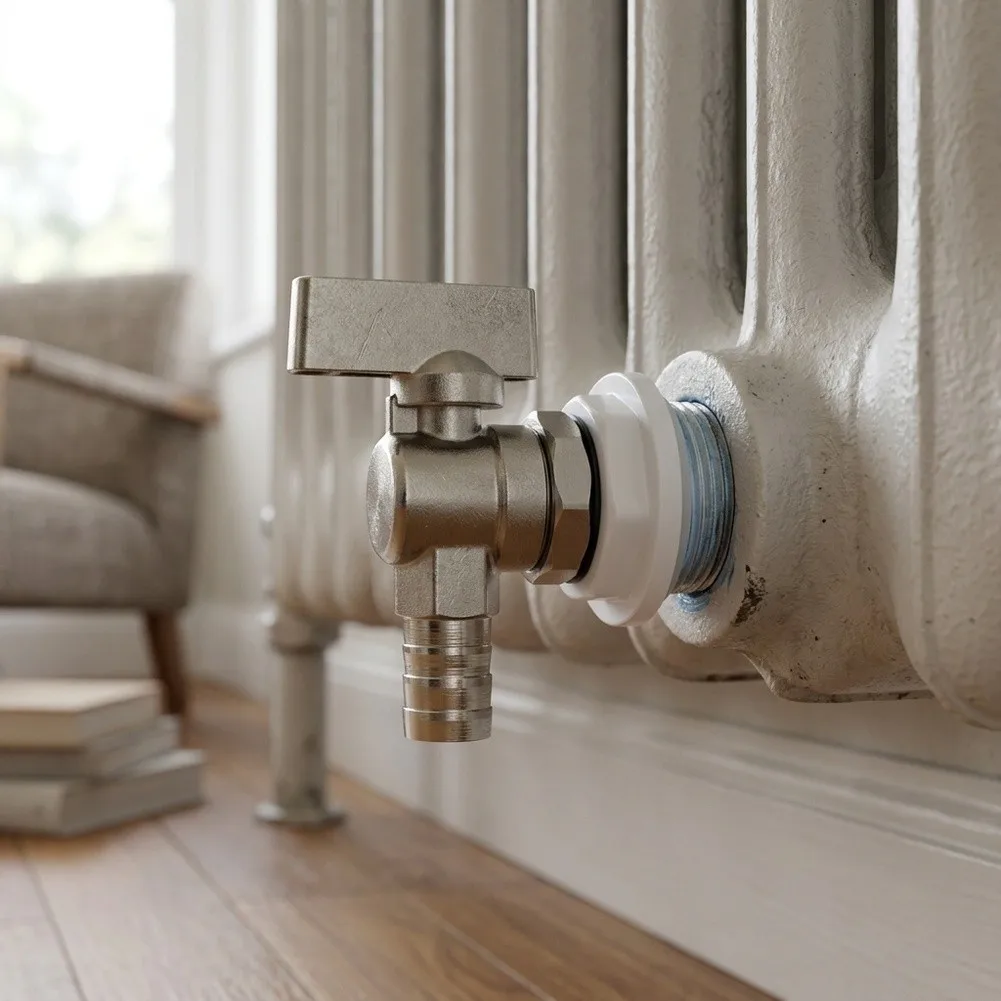 Drain Valve for Radiators and Heating Panels Built from Die-Cast Aluminum to Consistent Performance Over Extended Cycles