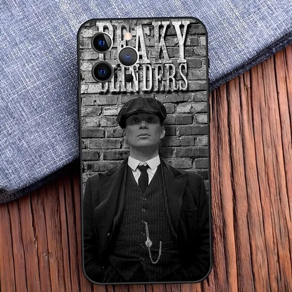 Shelby P-Peaky B-Blinder Phone Case For iPhone 16,15,14,13,12,11,Pro,X,XS,Max,XR,Plus,Mini Soft Black Cover