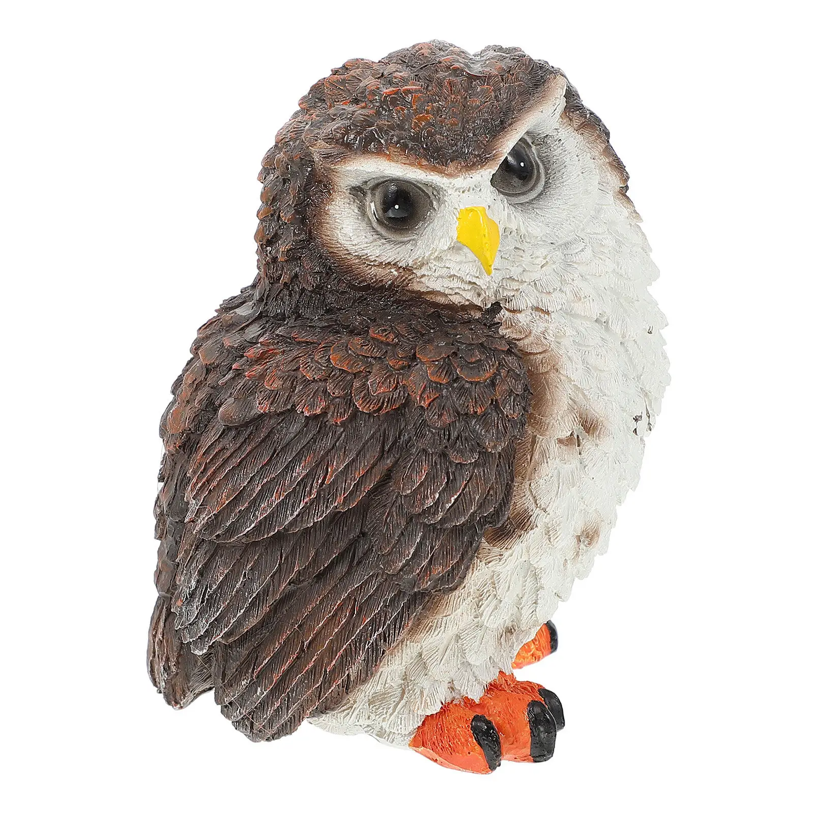 Lovely Ceramic Owl Statue Garden Ornament Shiny Surface Elegant Owl Decor Creative Housewarming Gift for Indoor Outdoor Display
