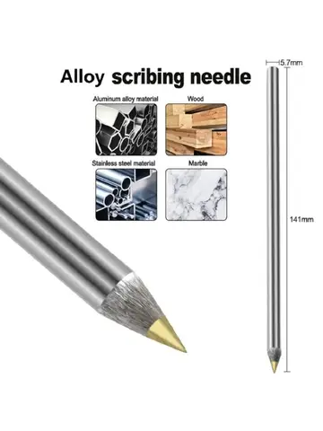 Alloy Scribe Pen Carbide Scriber Pen Metal Wood Glass Tile Cutting Marker Pencil Metalworking Woodworking Hand Tools
