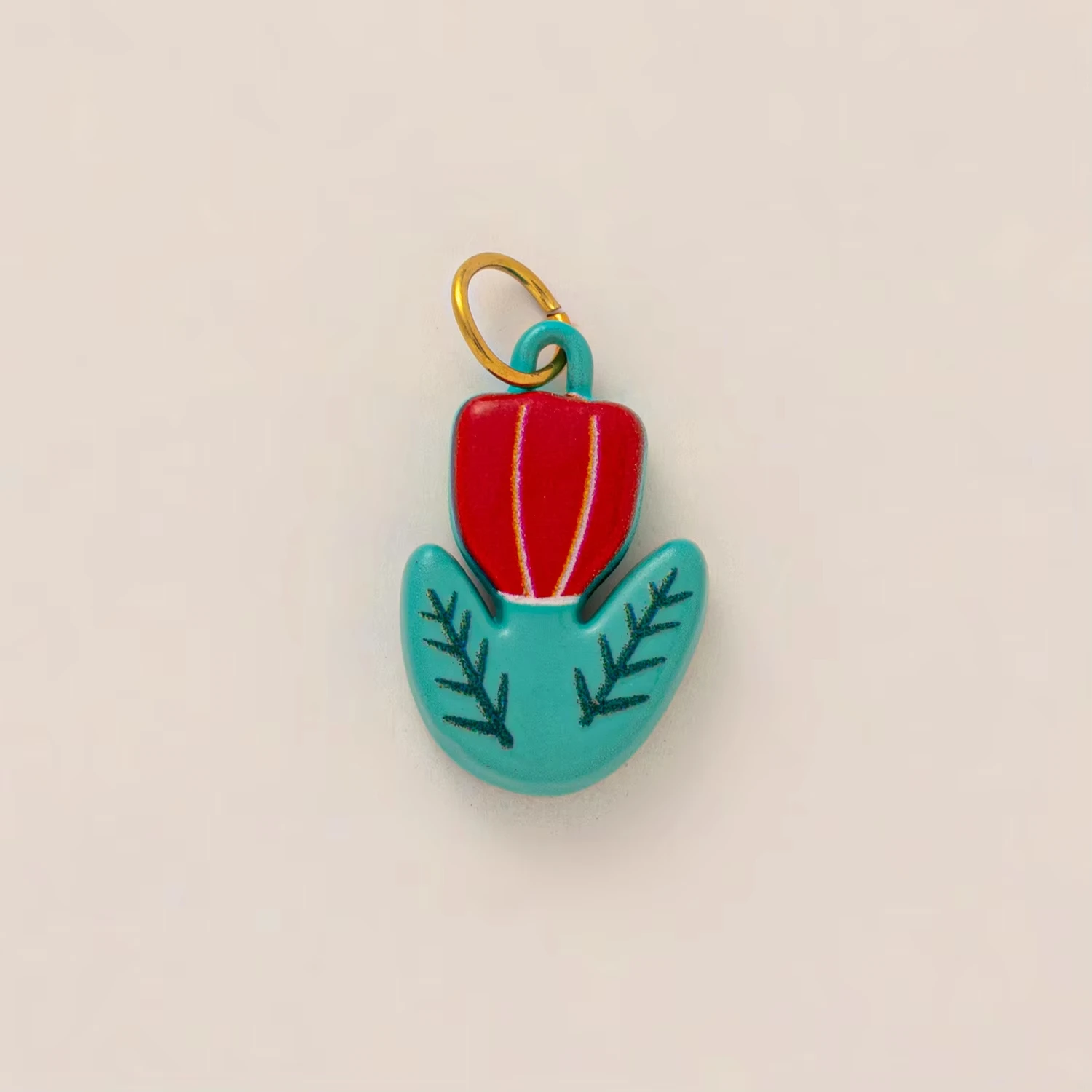 Edelstahl Charm Vogel Blume Anhänger Zubehör DIY Charm Halskette vergoldet – Detail 7