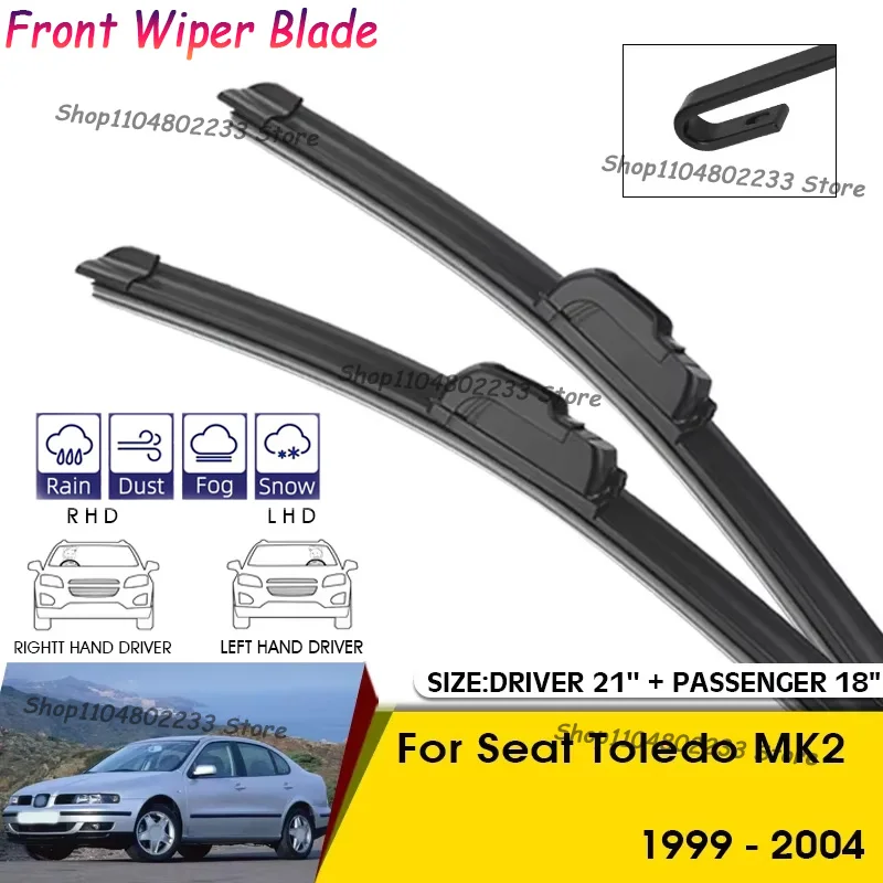 

Front Car Windshield Wiper Cleaning Blade For Seat Toledo MK2 1999-2004 Windshield Windscreen Front Window Blades