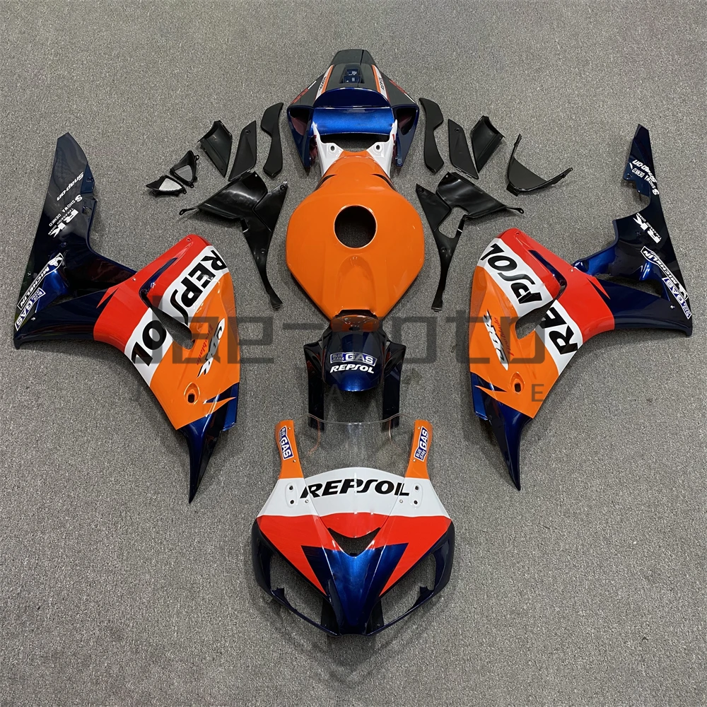 For CBR1000RR 2006-2007 CBR1000 2006 2007 Motorcycle Bodywork Set High Quality Injection ABS Plastics Fairings Repsol Orange E