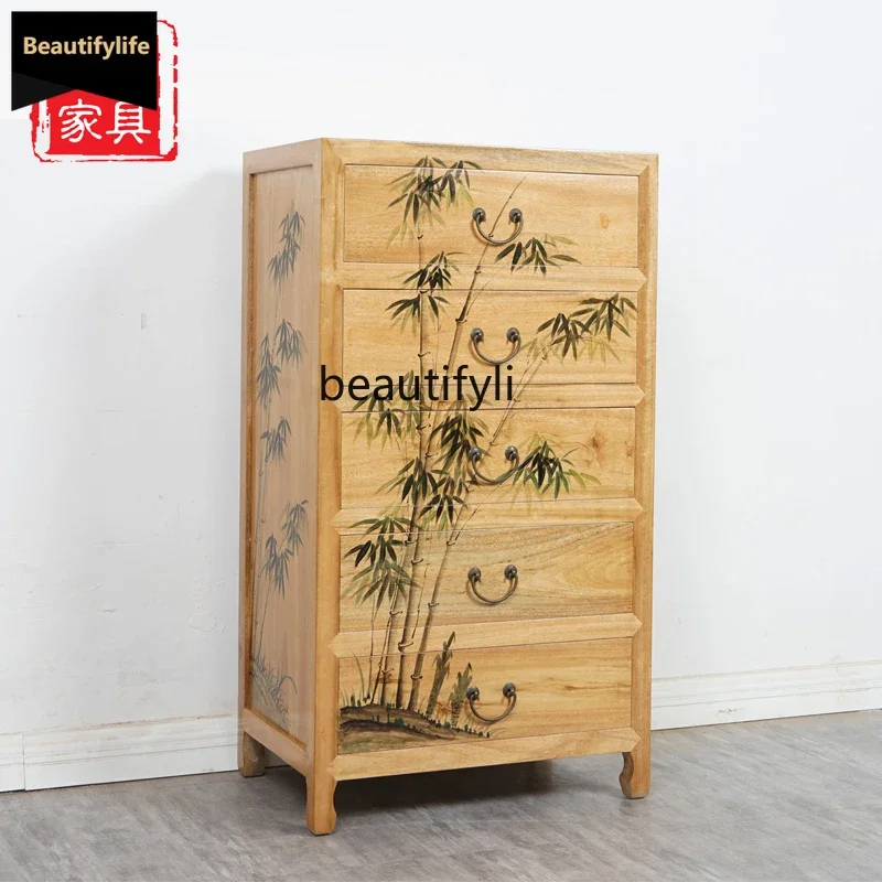 C06 Solid Wood Storage Cabinet Simple Modern European Style Home Storage Cabinet Customizable