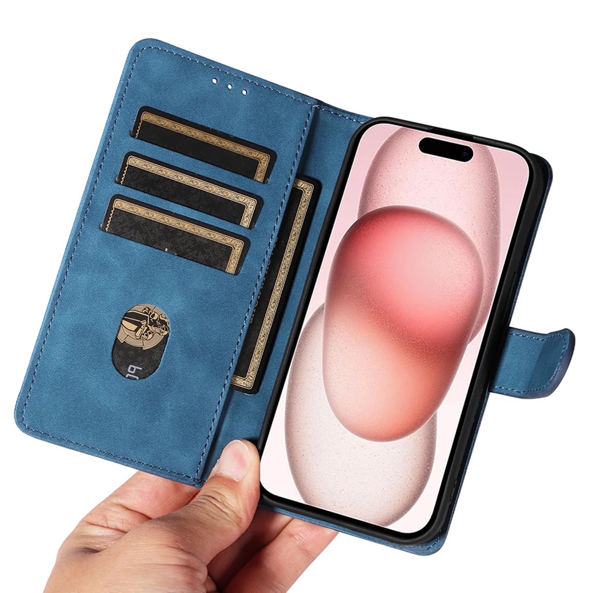 Business Faux Leather Phone Case for Samsung Galaxy A35 5G A15 A55 5G Clamshell Magnetic Case with Cover Holder image 5
