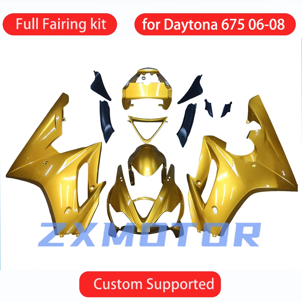 675 2006 2007 2008 Fairing Kit for Triumph Daytona 675R 06 07 08 Motorcycle Fairings Injection Bodywork Golden