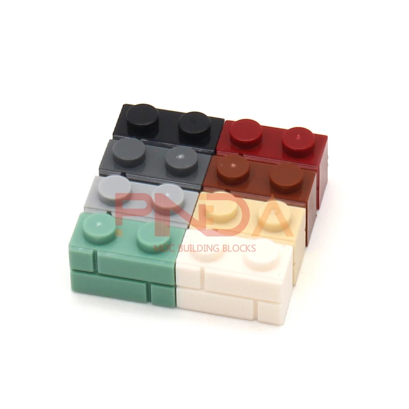 20pcs MOC Building Blocks Accessories 1x2 Dots Bricks Cube Parts Compatible 98283 Houses Wall Pieces Classic DIY Toys