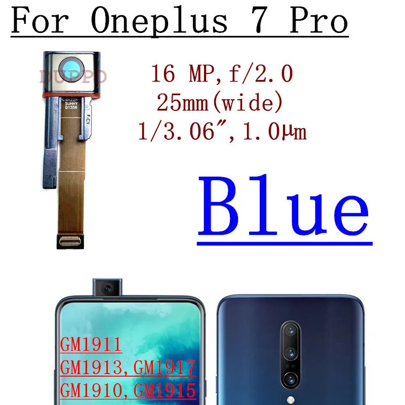 Original Rear Camera For Oneplus 7 Pro 1+7Pro Selfie Front Facing Lift Camera Bracket Motorized Pop-up Assembly Module Parts