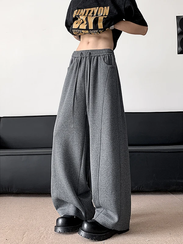 

Men's Wide Leg Knife Sweatpants Spring Autumn Hip Hop American Sle Loose Casual Long Trousers Couple's Faionable Pants