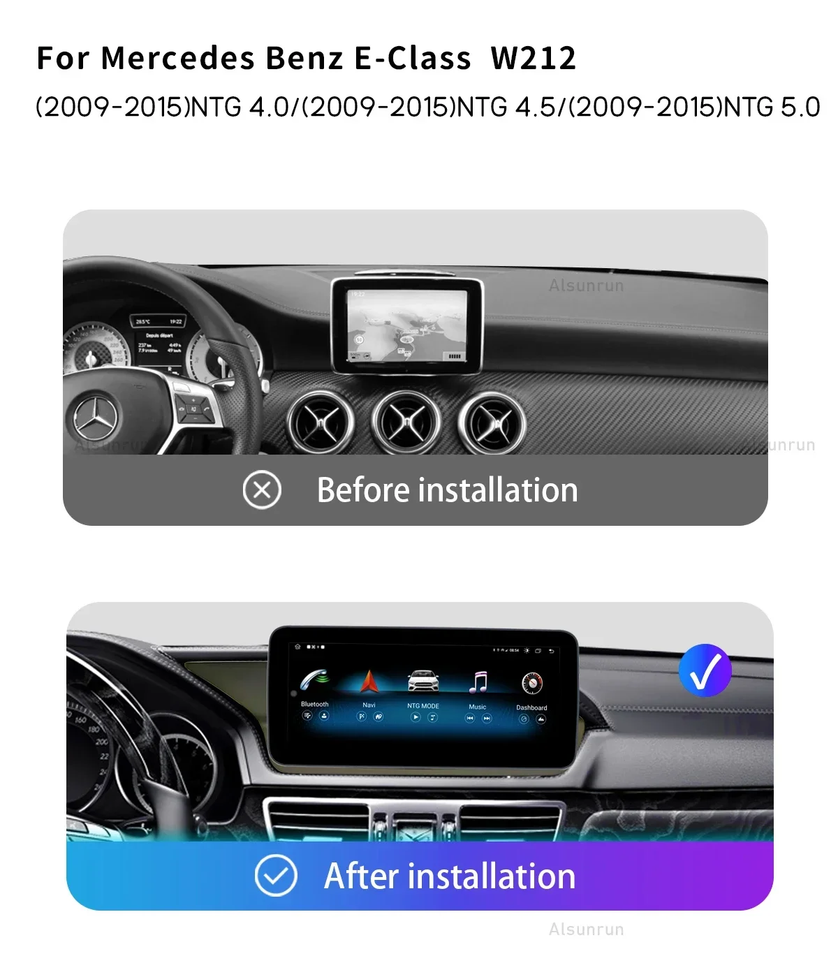 Radio con GPS para coche, reproductor Multimedia con Android 13, 8 núcleos, 1920x720, Carplay inalámbrico, pantalla de Audio estéreo, para Mercedes W212 2009-2016