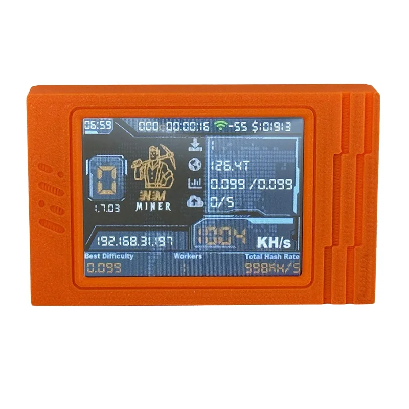 

Новинка! Nerdminer V2 MAX BTC Solo Miner 1050KH/S Crypto Miner Nerdminer 2,8-дюймовый майнер с умным дисплеем Win 3,125 BTC