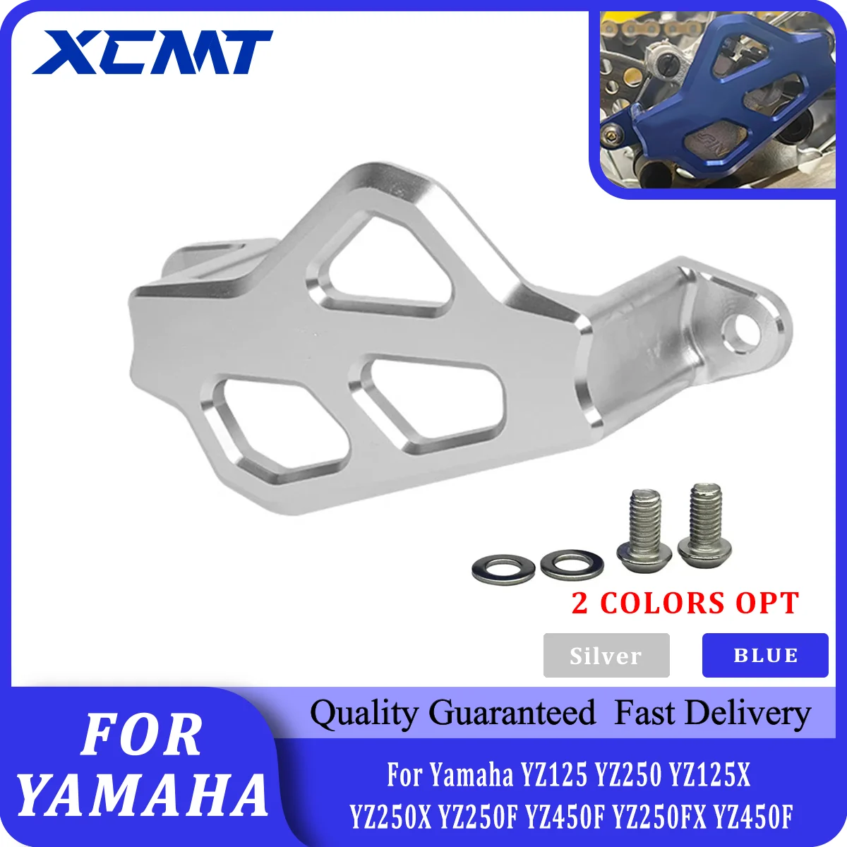 For Yamaha YZ125 YZ250 YZ125X YZ250X YZ250F YZ450F YZ250FX YZ450F MONSTER NEW 2024 CNC Rear Brake Caliper Guard Protector Cover