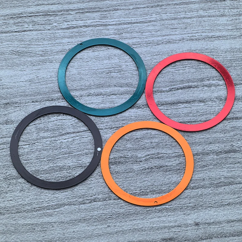 39mmx32mm Flat Aluminum Bezel Insert Fit for SKX 6105 6309 Turtle Watch Cases NH35 NH36 Case Watch Bezel Ring Replace Parts image 6