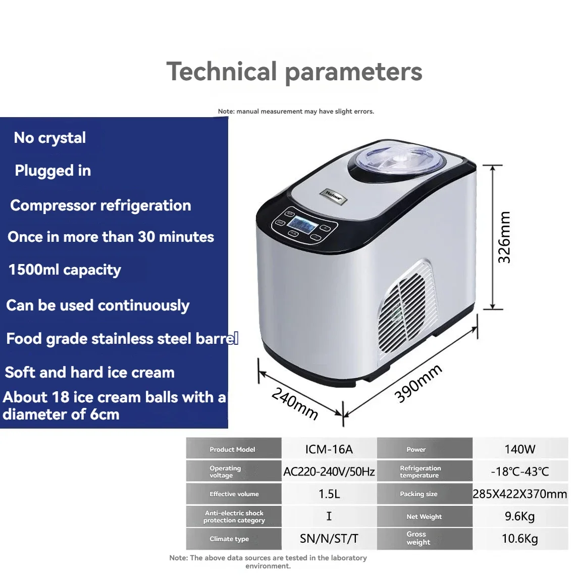 

Маленькая машина для мороженого Gelato, машина для молочного коктейля, полностью автоматический домашний интеллектуальный контроль температуры и малошумный дизайн