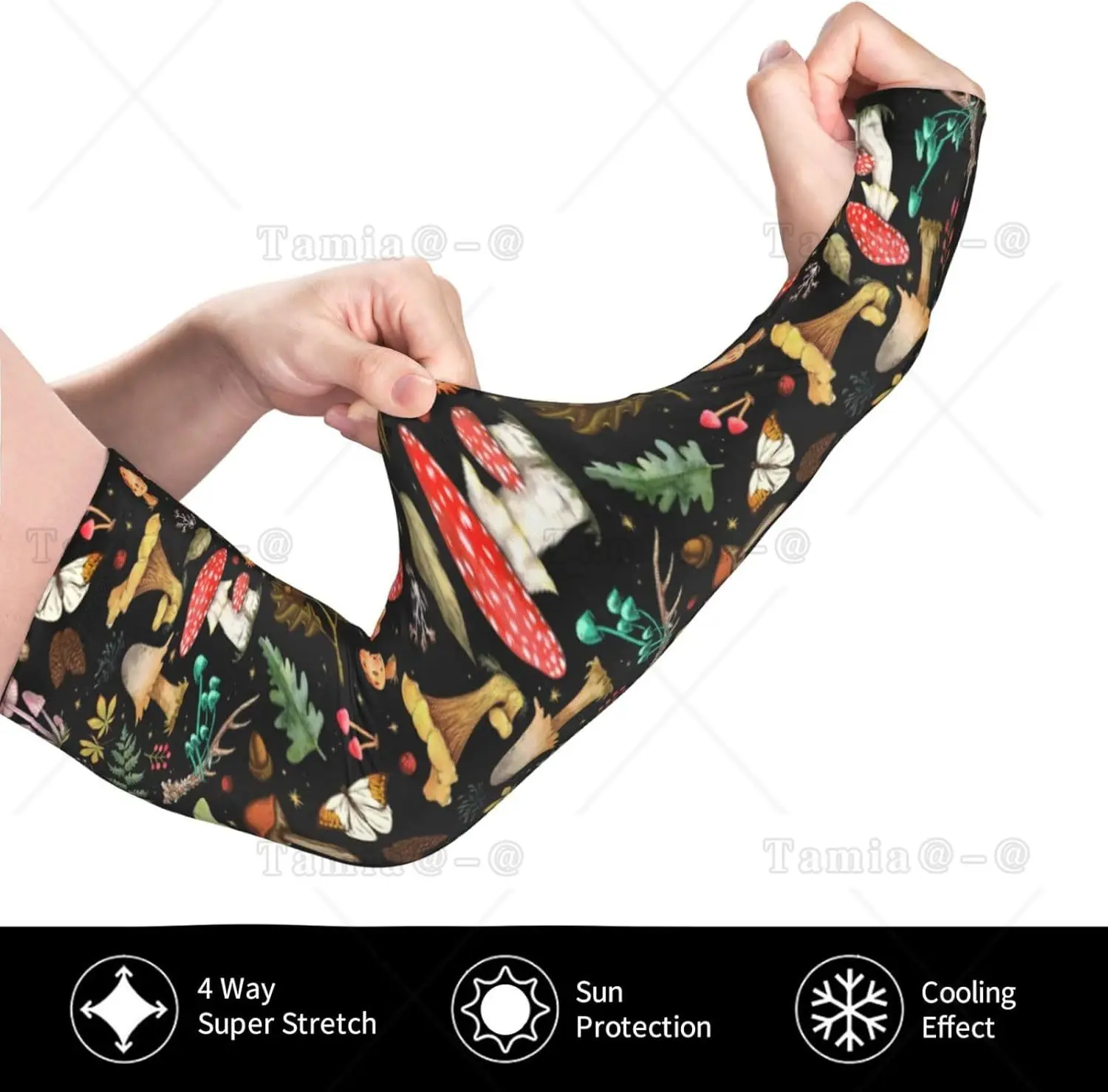 Magic Butterflies  Arm Sleeves for Men Women Sunscreen Arm Cover with Thumb Holes for Gardening Outdoors