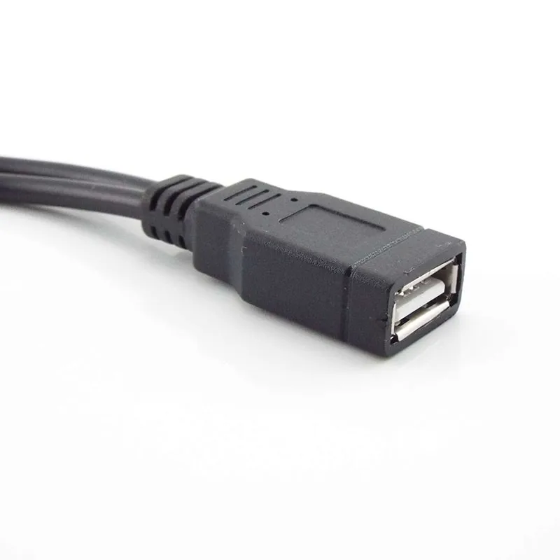 USB 2.0 A Male to Dual Female Splitter DC Power Supply Extension Cable Super Speed Data Sync Charging for U Disks B5