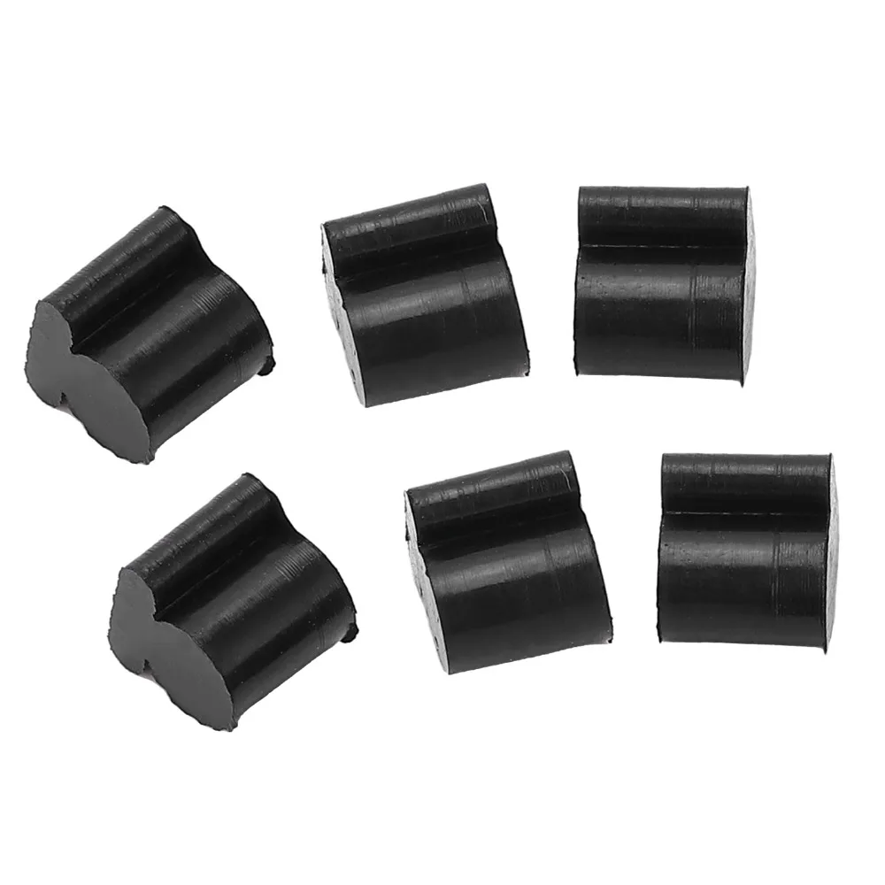 12PCS 3.5mm Horn Piston Rubber Pad Black Silicone Rotary Valve Rubber Pad Valve Rotor Rubber Buffering Stop For Trumpet