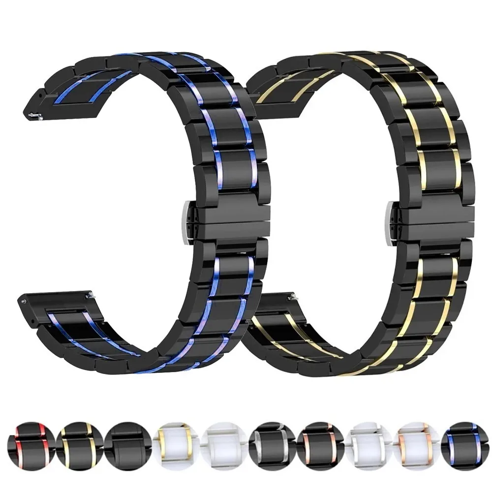 

Керамический металлический ремешок 22 мм для Samsung Watch 3/Gear S3 Huawei Watch GT5/GT4, 46 мм, удобный браслет, ремень Amazfit GTR 4/Balance 2