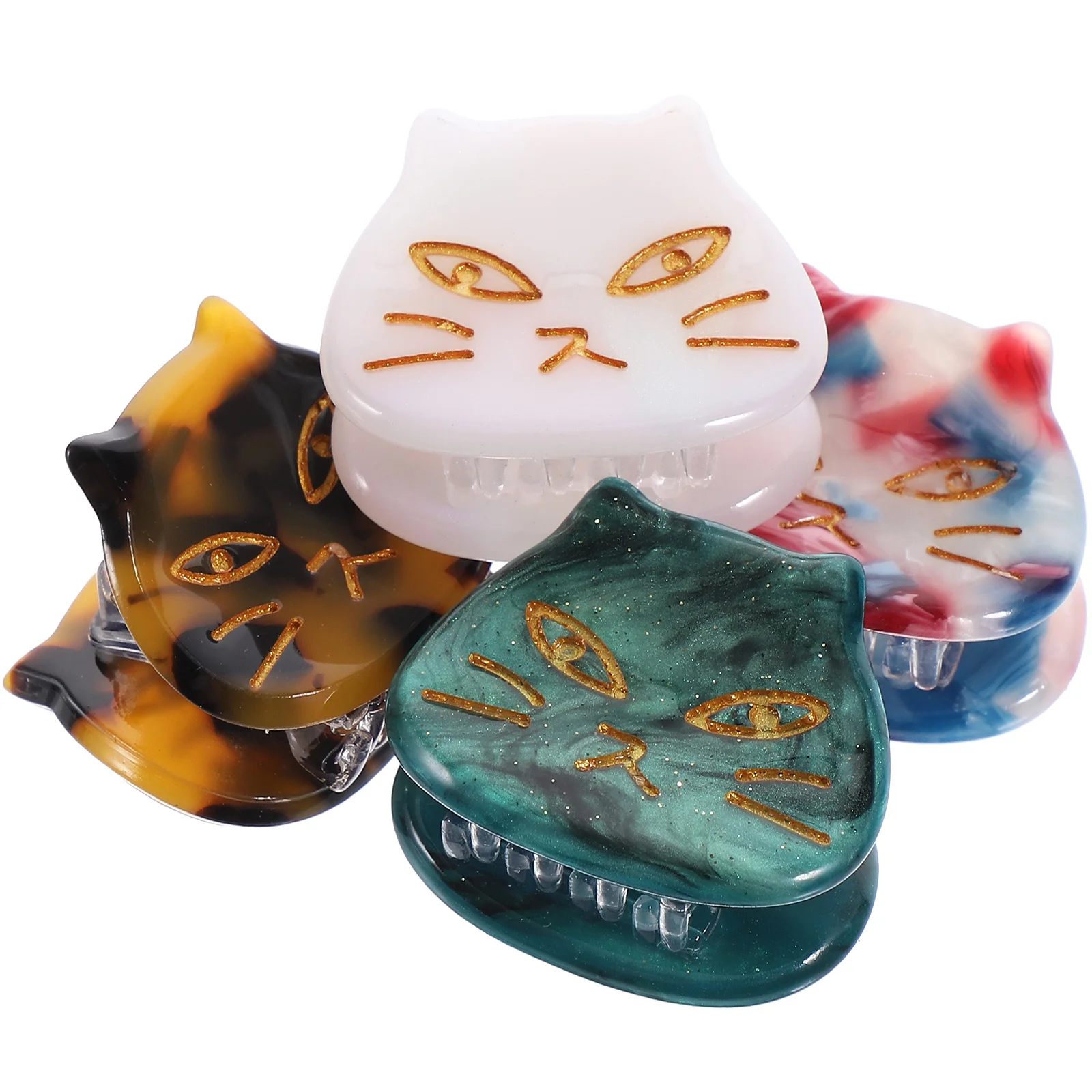 

4Pcs Decorative Cat Hair Clips Cute Small Hair Accessories for Women Perfect for Party Birthday Prom Graduation