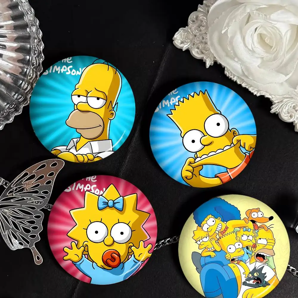 Amine S-Simpsons Classic Movie Creative Tinplate Soft Button Pins Animal Icon Brooch Lapel Backpack Badge Accessories Pin