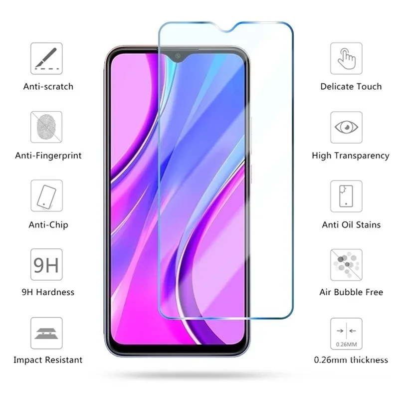 4 IN 1 Tempered Glass for Xiaomi Redmi Note 10 9 8 7 Pro 10S Camera Lens Film for Redmi 9 9A 9T 9C 7 7A 8 8A K40 K30 Pro Glass