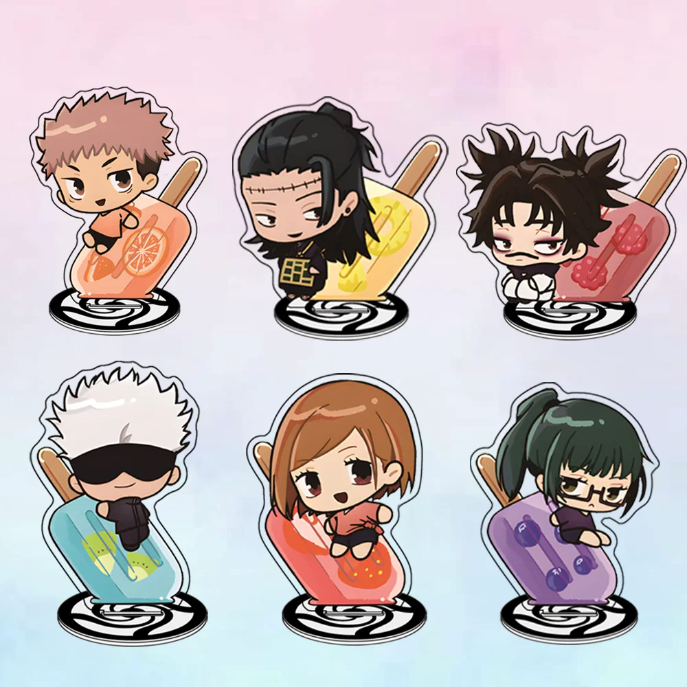 

Jujutsu Kaisen Popsicle Summer Version Satoru Gojo Yuji Itadori 10cm Anime Acrylic Stand Cute Figures keychain Desk Decor gifts