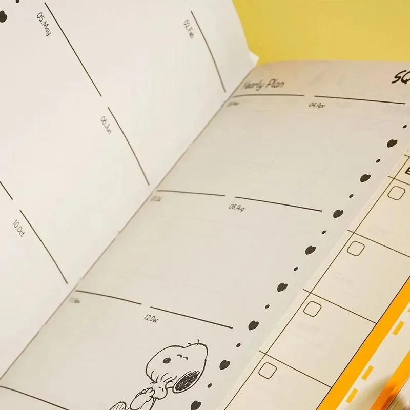 Snoopy Peanuts Comics Animation Peripheral Cartoon Cute Cartoon Coloring Page Printing Magnetic Buckle Leather-Bound Ledger Gift