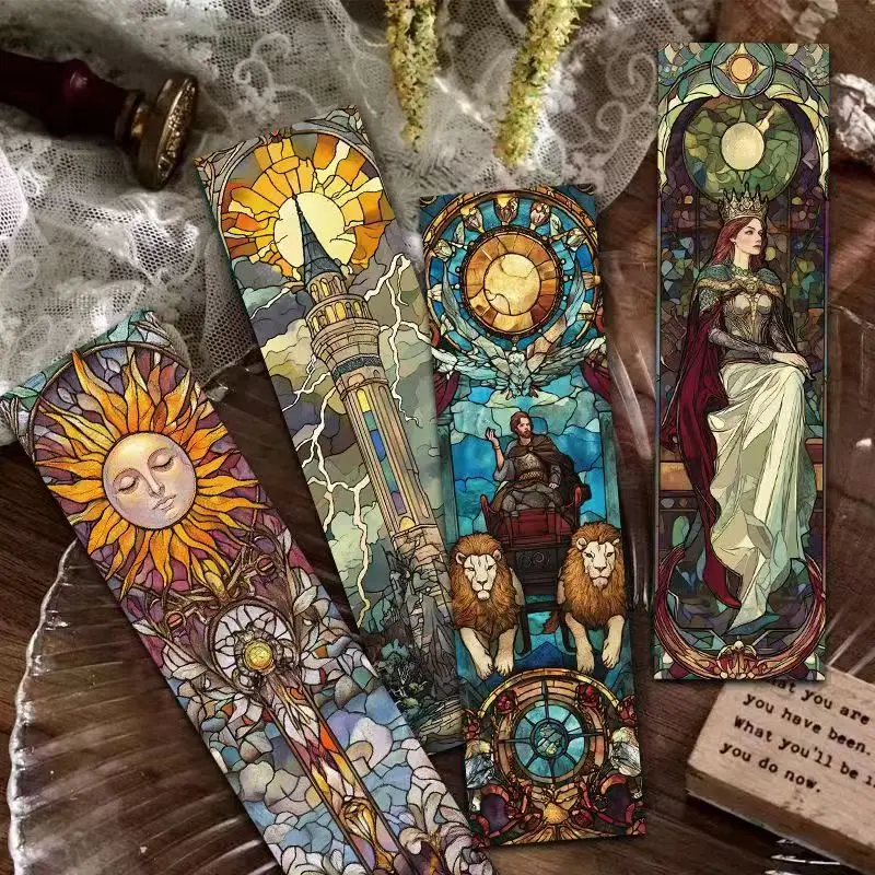 30Pcs Tarot Card Bookmarks Thick Paper Book Marks Vintage Occult Design Fortune Telling Page Markers For Book Lovers Gift Pack