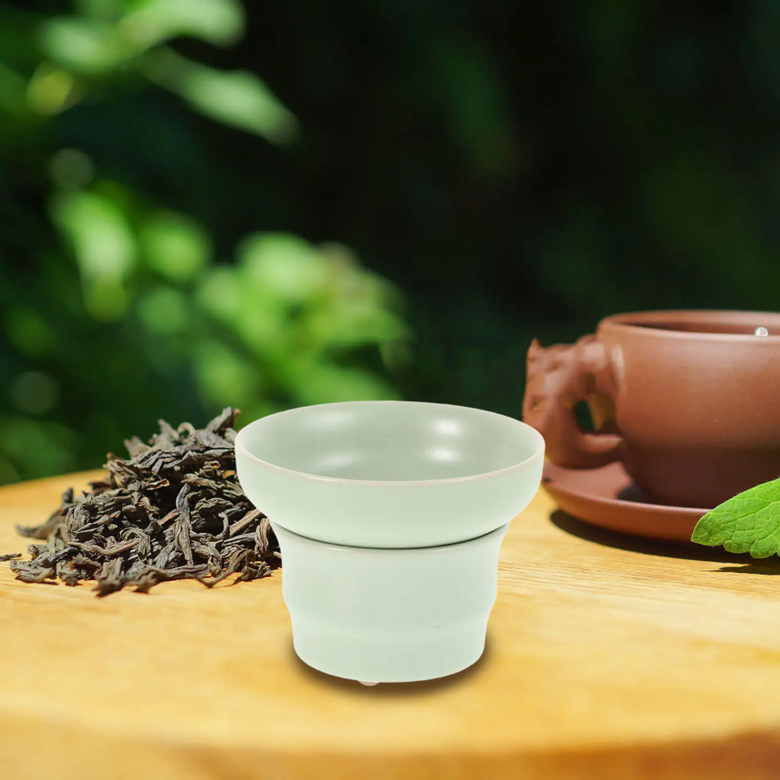Loose Leaf Tea Strainer Ceramic Filter Set Smooth Filtering Experience Simple Design Tea Room Accessories Teaware
