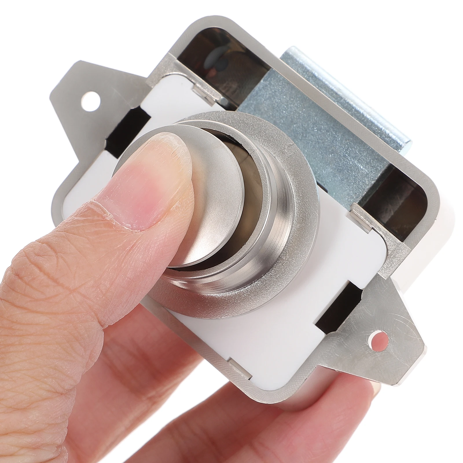 

5 Pcs Zinc Alloy Push Button Latch Lock Cabinet Door RV Cupboard Latches Keyless Catch Furniture Hardware Durable ABS
