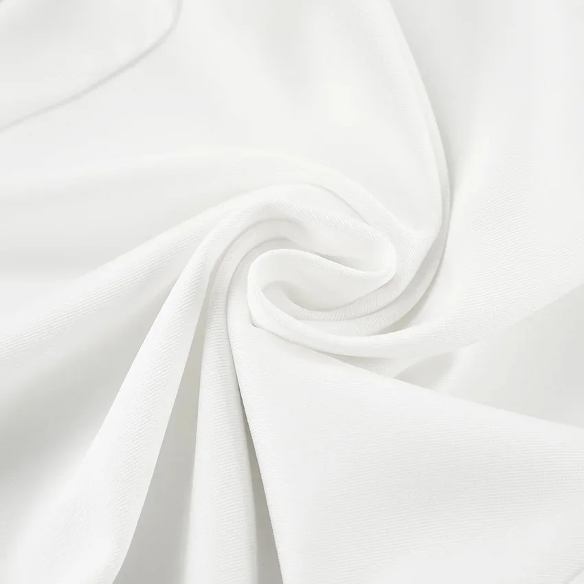 Elegant High Waist Wide Leg Pants For Women's Spring Office Look Solid White Straight Trousers For Daily Work Or Casual Outfits