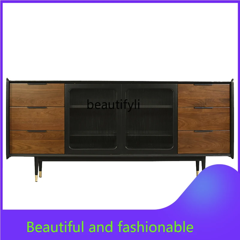 

Retro Solid Wood Sideboard French Entry Lux Hardcover Room Chest of Drawers Side Cabinet